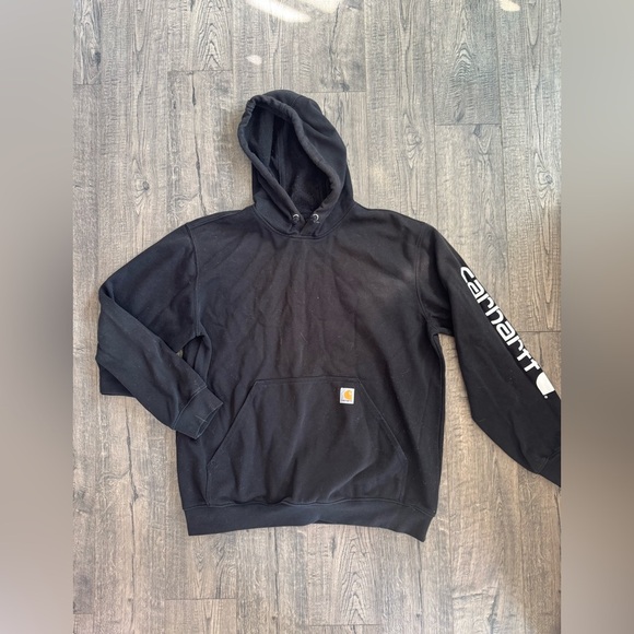 Carhartt Loose Fit Mid Weight Logo Sleeve Graphic Hoodie - Picture 2 of 4